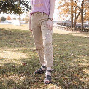 Anthropologie Wanderer Painterly Cargo Pants